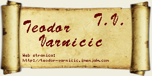 Teodor Varničić vizit kartica